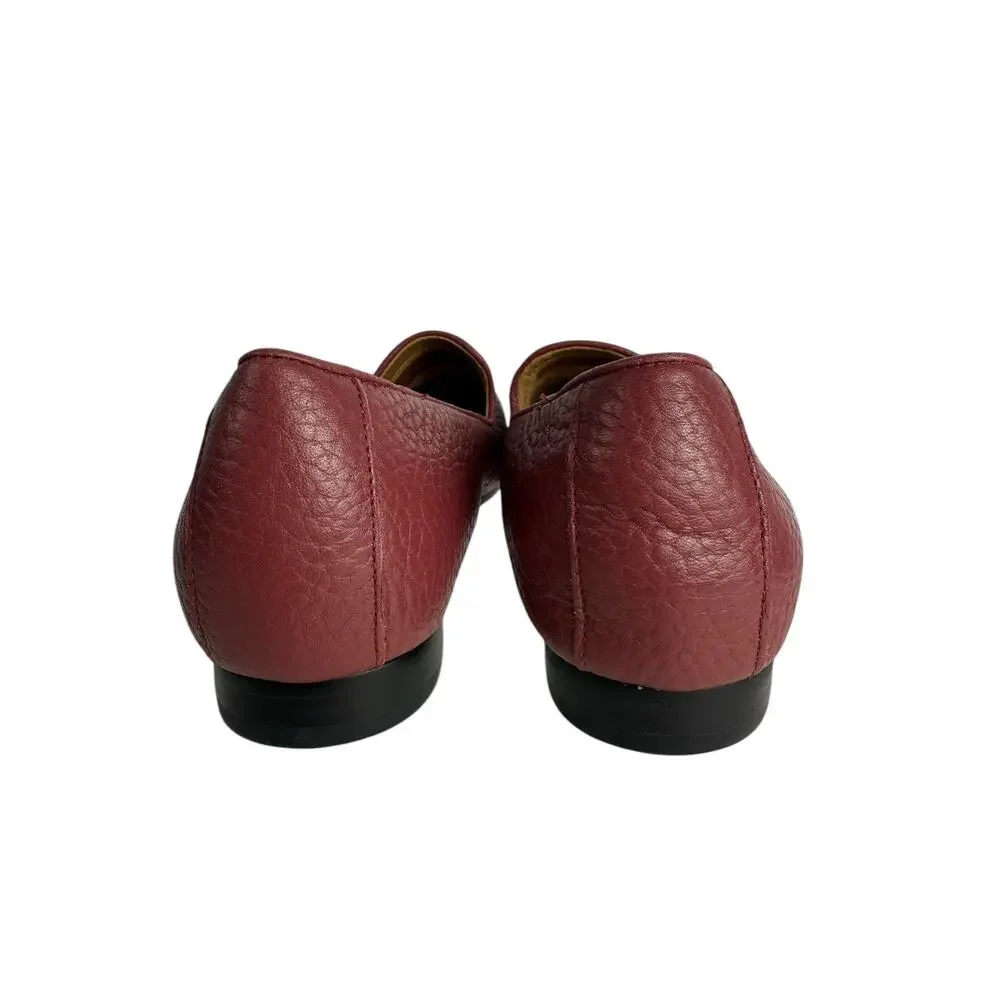 Vionic Willa Womens‎ Sz 5 Slip-on Maroon Pebble Leather Shoe NWOB